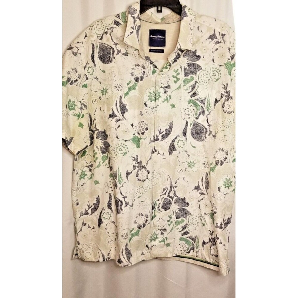 Tommy Bahama Limited Edition Men's Shirt Island Modern Fit Silk Blend Pocket XLX